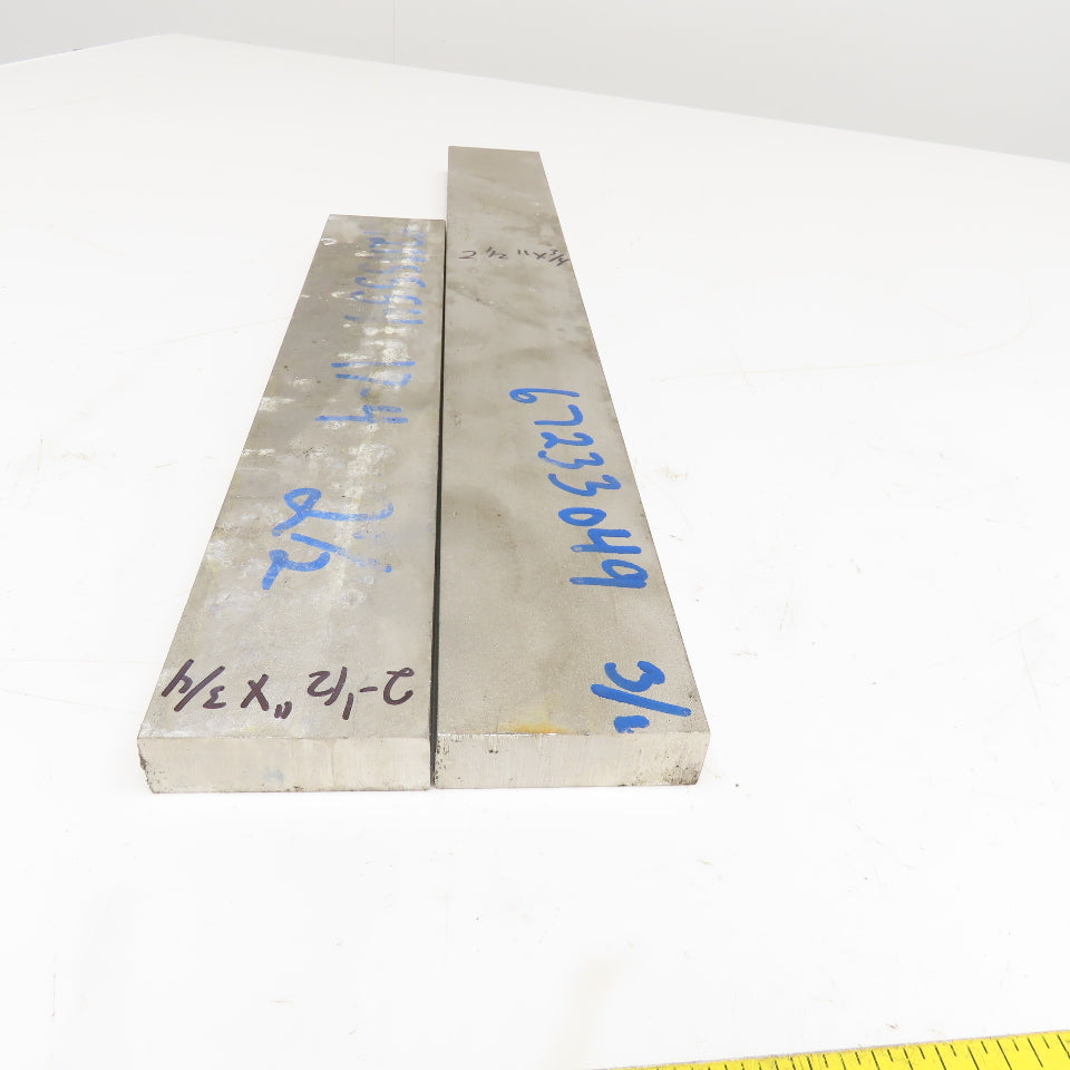 3/4" x 2-1/2" Non Heat Treated 17-4 Stainless Flat Bar Stock 14"-20" Lot Of 2