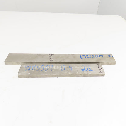 3/4" x 2-1/2" Non Heat Treated 17-4 Stainless Flat Bar Stock 14"-20" Lot Of 2