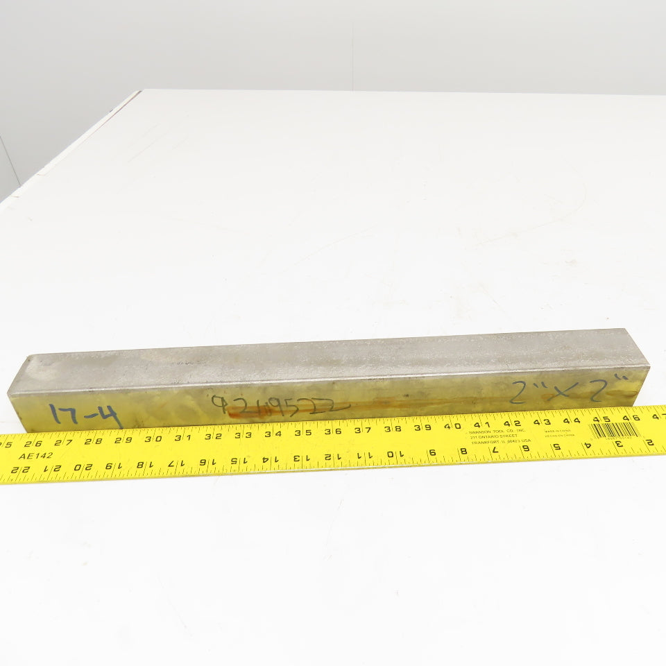 2" x 2" Non Heat Treated 17-4 Stainless Flat Bar Stock 20"