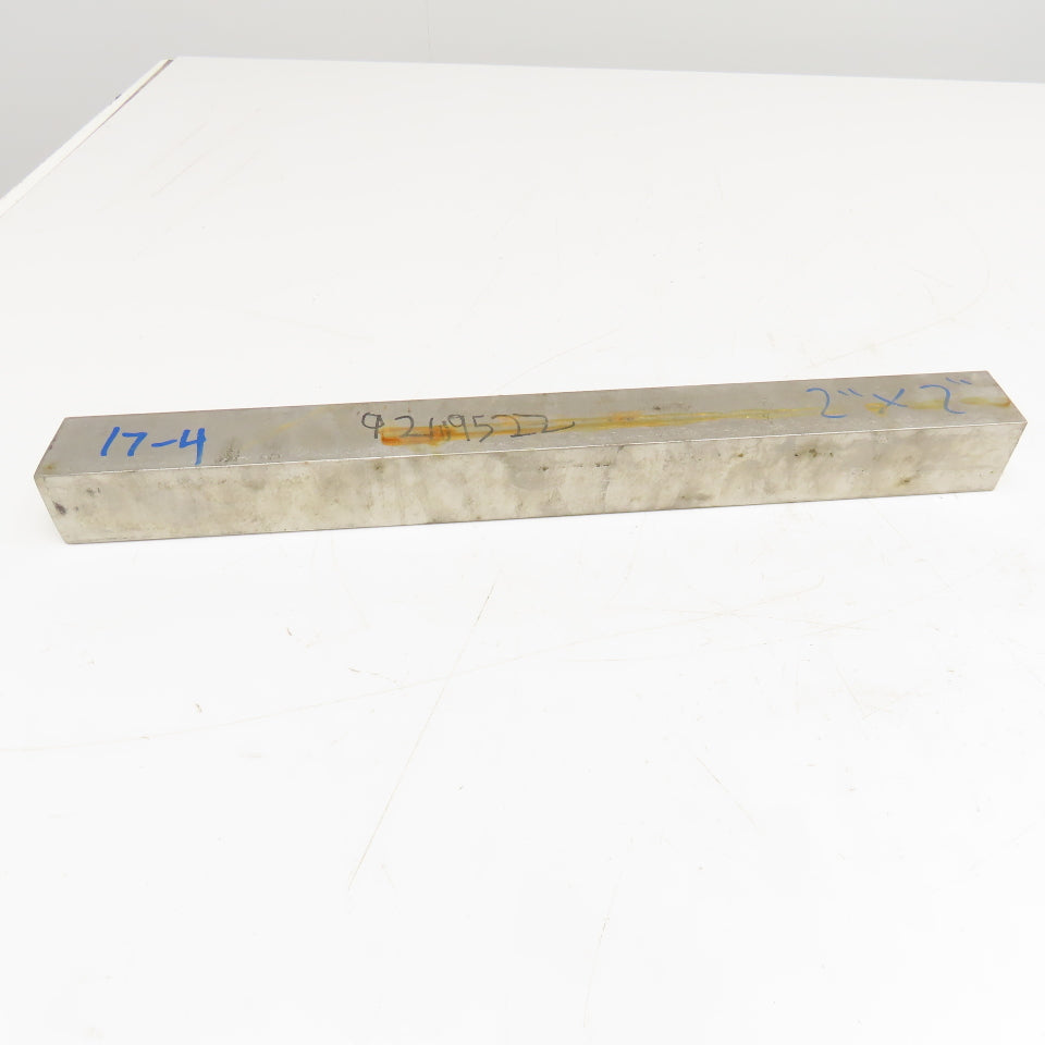 2" x 2" Non Heat Treated 17-4 Stainless Flat Bar Stock 20"