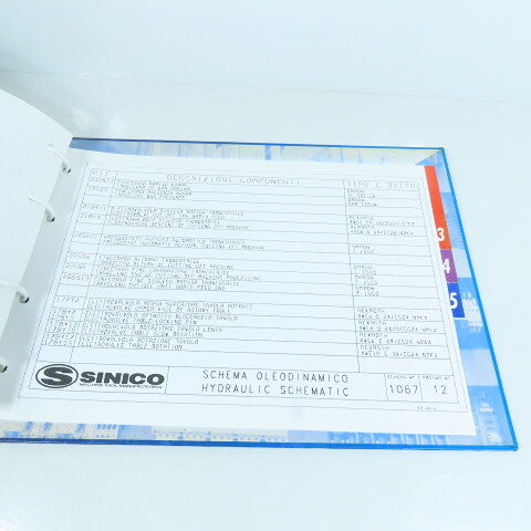 Sinico Electrical Hydraulic Diagram Book TR60/4-350-MD