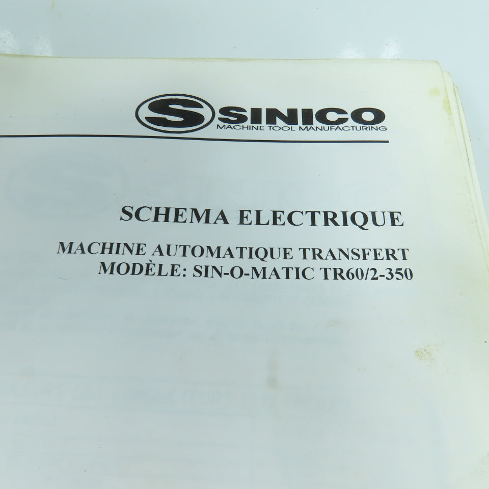 Sinico SIN-O-MATIC Automatic Transfer Machine Electrical Diagram TR60/2-350