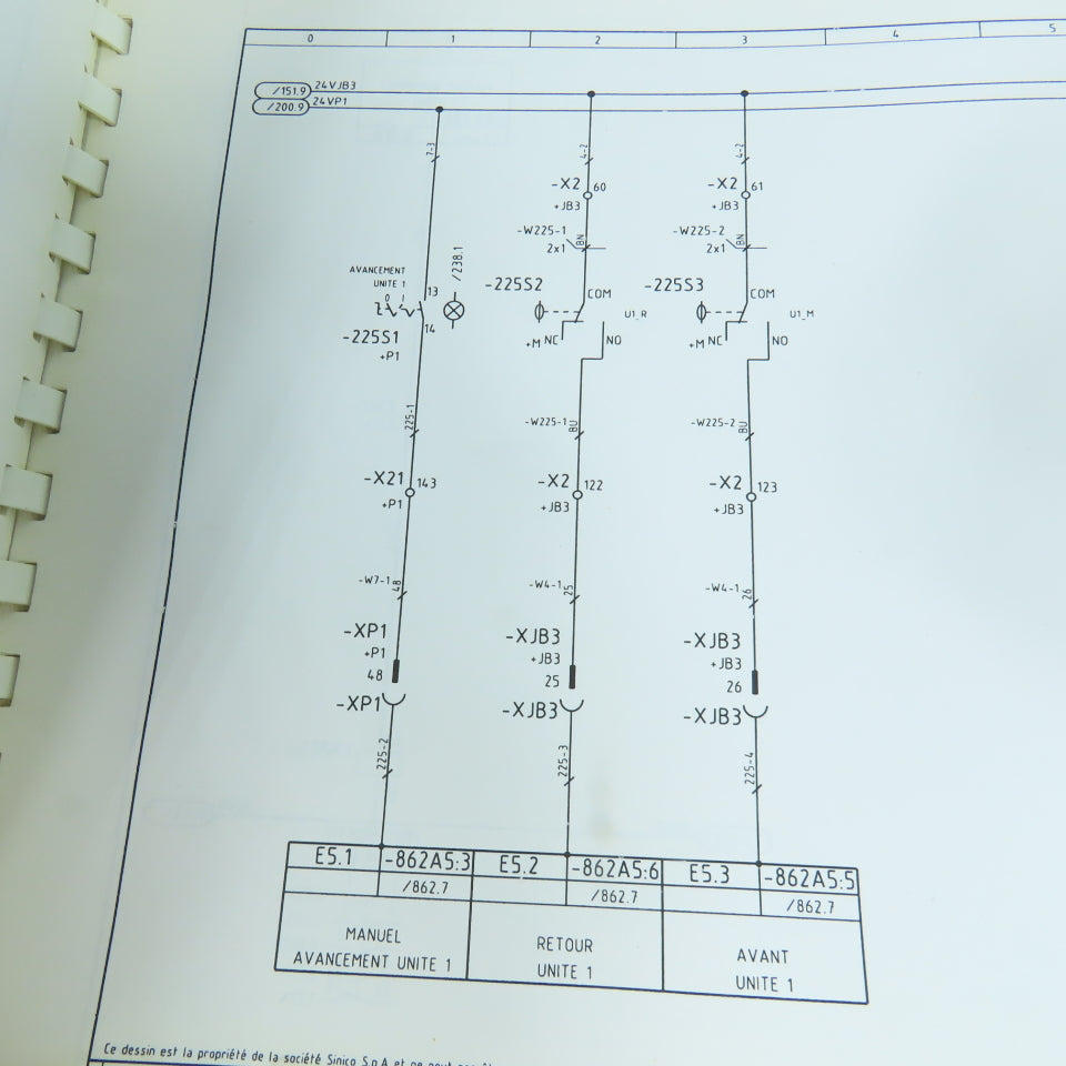 Sinico SIN-O-MATIC Automatic Transfer Machine Electrical Diagram TR60/2-350