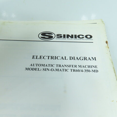 Sinico SIN-O-MATIC Automatic Transfer Machine Electrical Diagram TR60/4-350-MD