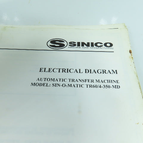 Sinico SIN-O-MATIC Automatic Transfer Machine Electrical Diagram TR60/4-350-MD