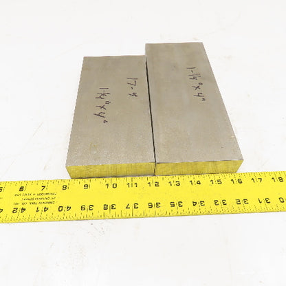 1-1/4" x 4" Non Heat Treated 17-4 Stainless Flat Bar Stock 9"-8" Lot Of 2