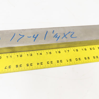 1-1/4" x 2" Non Heat Treated 17-4 Stainless Flat Bar Stock 24"