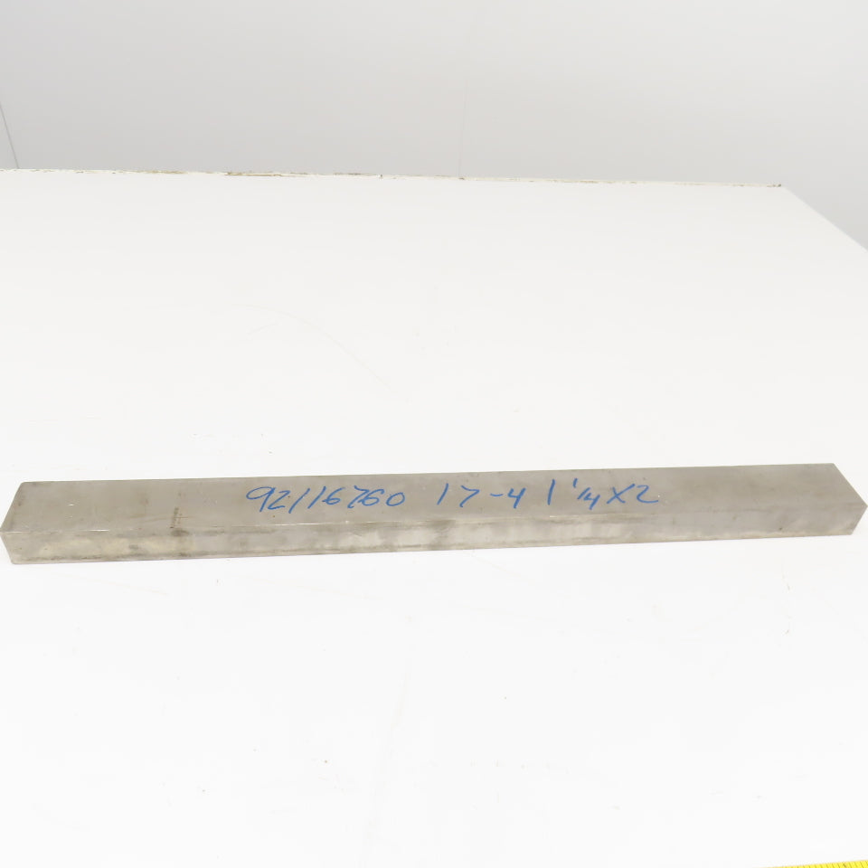 1-1/4" x 2" Non Heat Treated 17-4 Stainless Flat Bar Stock 24"