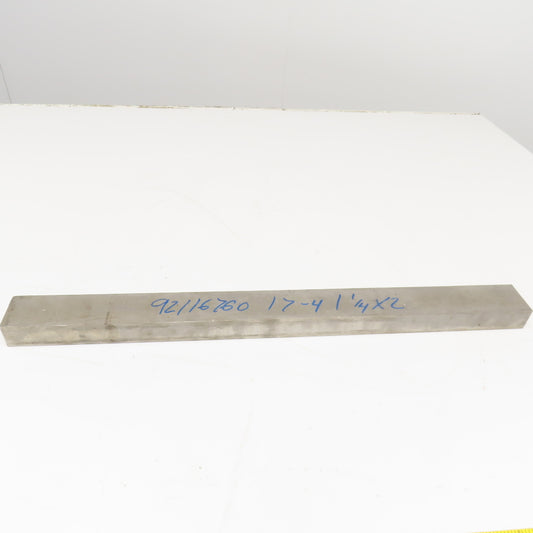 1-1/4" x 2" Non Heat Treated 17-4 Stainless Flat Bar Stock 24"
