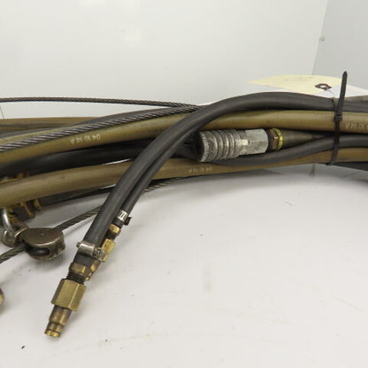 Insta-Grip Triple Run Hose Assembly With Cable & Trolleys 50' OAL 1/2" & 1/4"