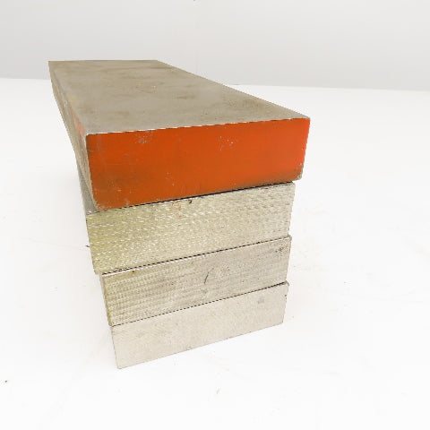 1-1/4" x 4" Non Heat Treated 17-4 Stainless Flat Bar Stock 6-9" Lot Of 4