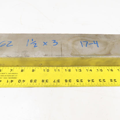 1-1/2" x 3" Non Heat Treated 17-4 Stainless Flat Bar Stock 18"