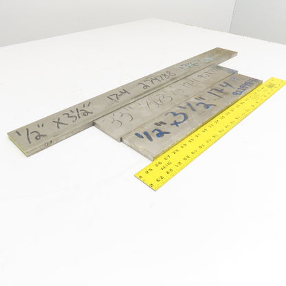 1/2" x 3-1/2" Non Heat Treated 17-4 Stainless Flat Bar Stock 19"-33" Lot Of 3