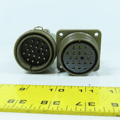 Veam 26-16 20-Position Circular Connector Male & Female Set