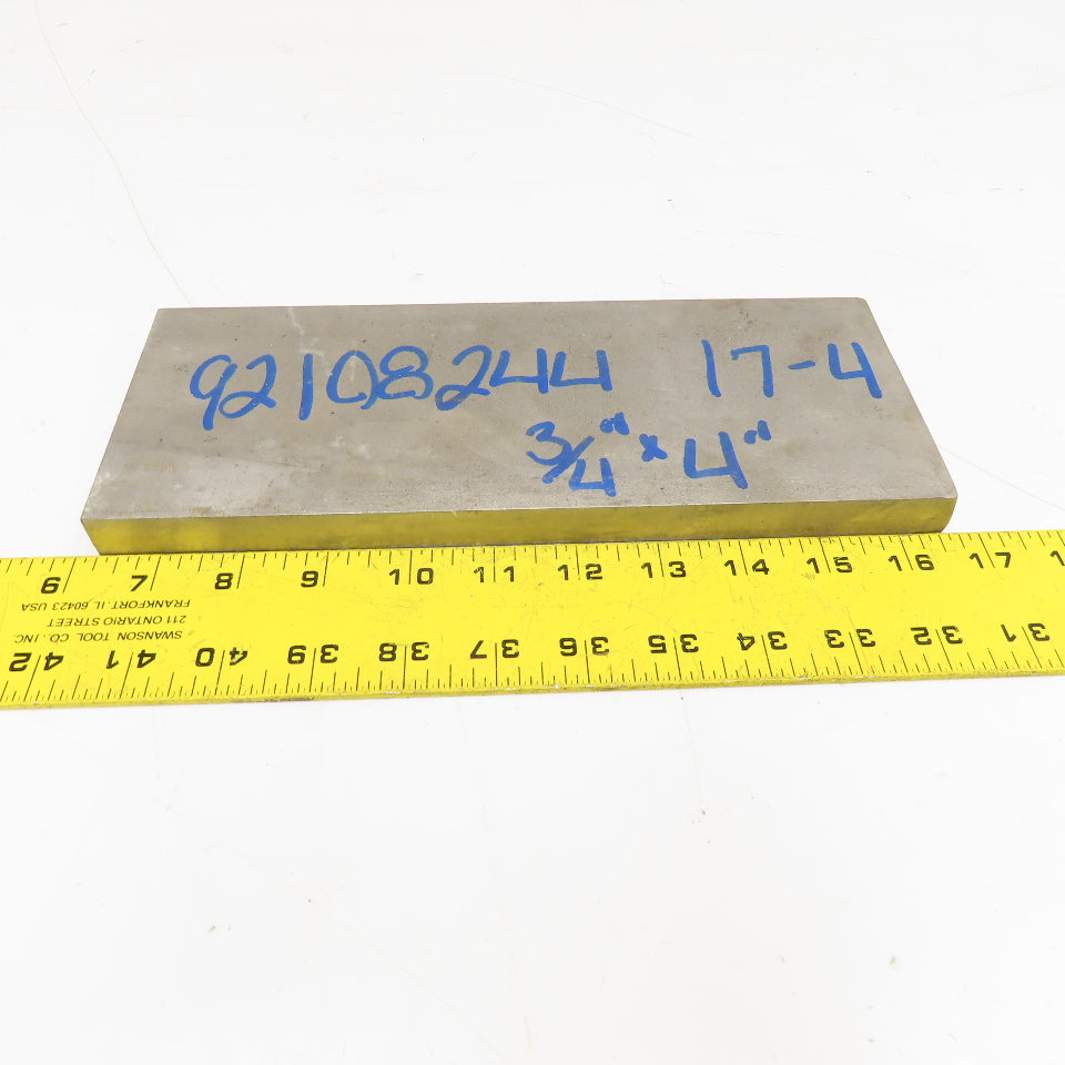 3/4" x 4" Non Heat Treated 17-4 Stainless Flat Bar Stock 10"