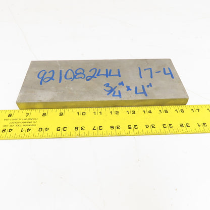 3/4" x 4" Non Heat Treated 17-4 Stainless Flat Bar Stock 10"