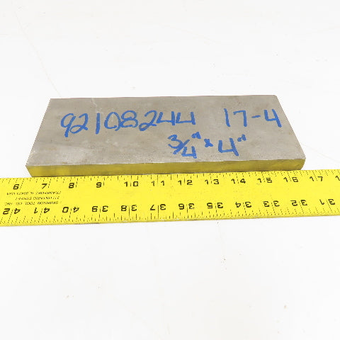 3/4" x 4" Non Heat Treated 17-4 Stainless Flat Bar Stock 10"