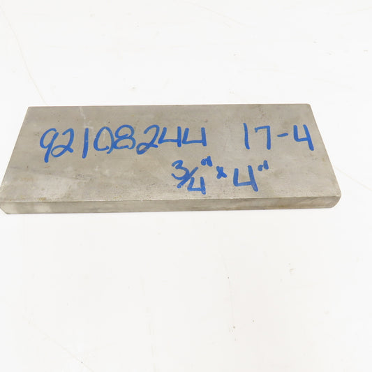 3/4" x 4" Non Heat Treated 17-4 Stainless Flat Bar Stock 10"