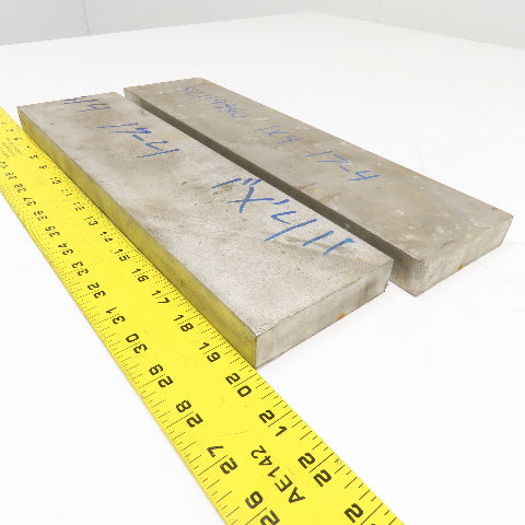 1" x 4" Non Heat Treated 17-4 Stainless Flat Bar Stock 15"-16" Lot Of 2