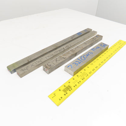 Misc. Non Heat Treated 17-4 Stainless Flat Bar Stock 12"-24" Lot Of 4
