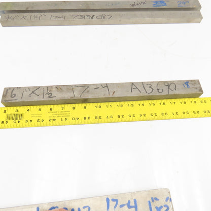 Misc. Non Heat Treated 17-4 Stainless Flat Bar Stock 12"-24" Lot Of 4