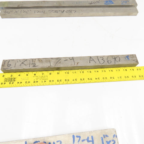 Misc. Non Heat Treated 17-4 Stainless Flat Bar Stock 12"-24" Lot Of 4