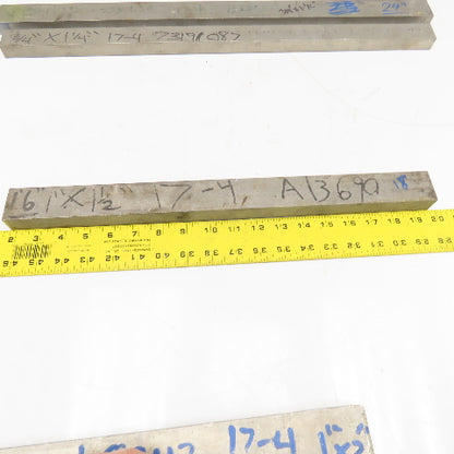 Misc. Non Heat Treated 17-4 Stainless Flat Bar Stock 12"-24" Lot Of 4