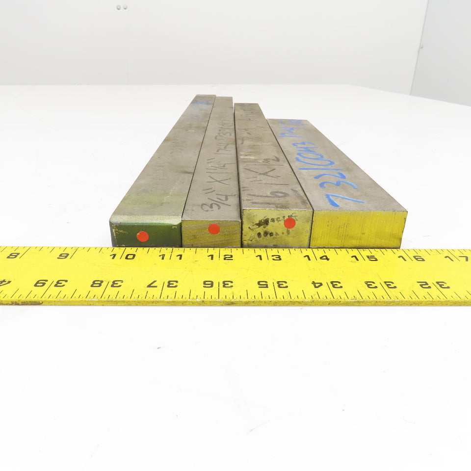Misc. Non Heat Treated 17-4 Stainless Flat Bar Stock 12"-24" Lot Of 4