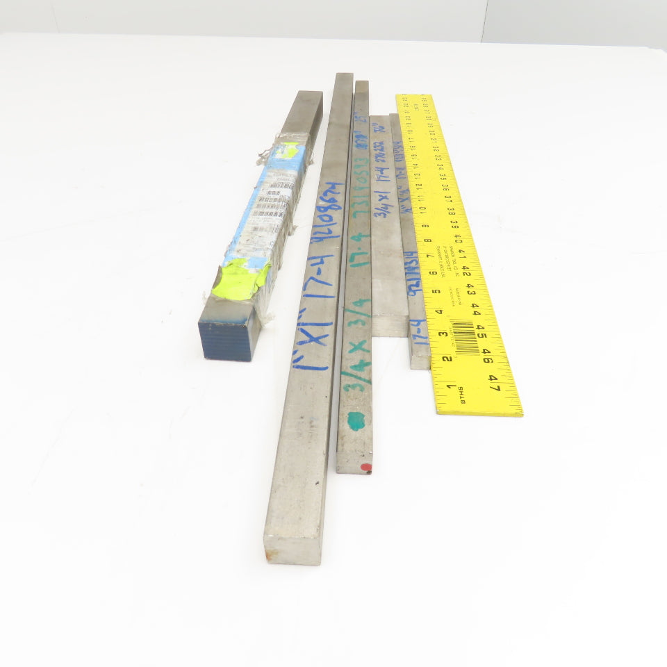 Misc. Non Heat Treated 17-4 Stainless Square Bar Stock 3/4", 1" Lot Of 5