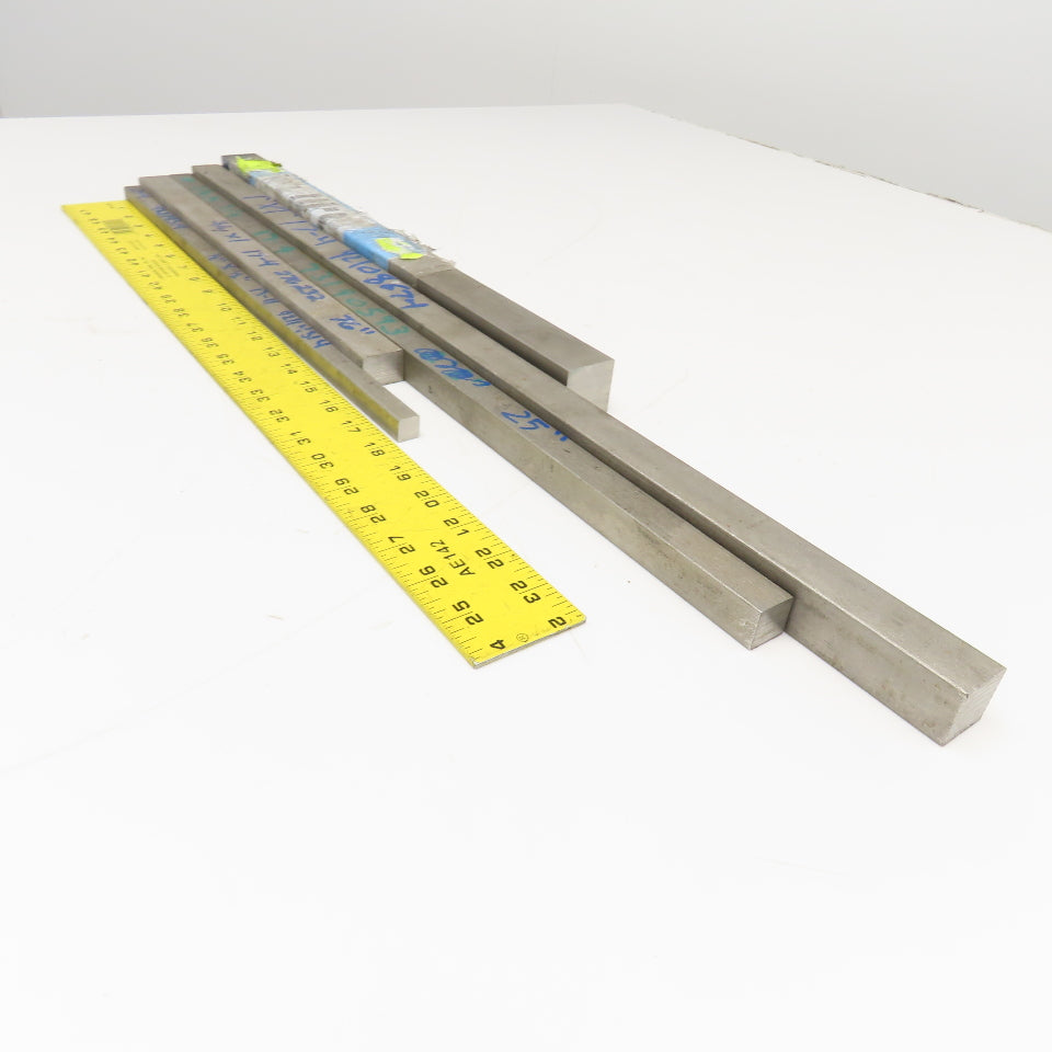 Misc. Non Heat Treated 17-4 Stainless Square Bar Stock 3/4", 1" Lot Of 5