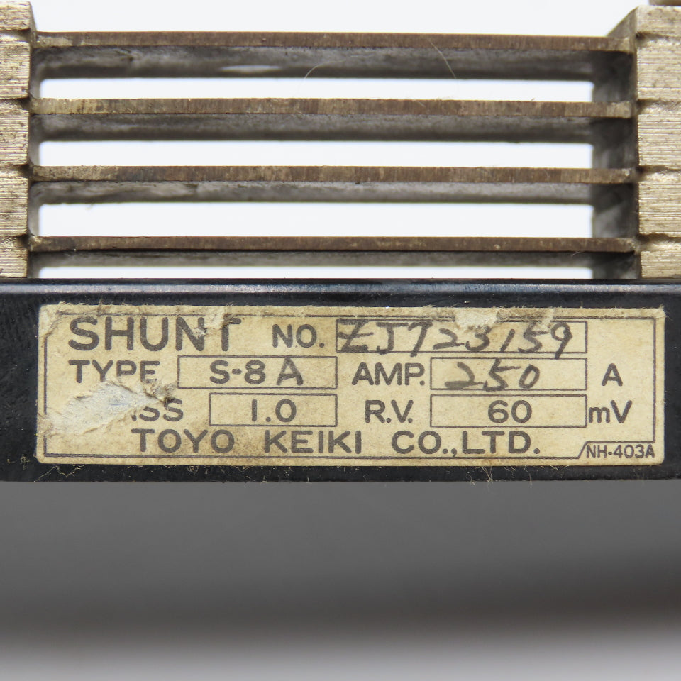 Toyo Keiki S-8 A 250A 60mV Shunt