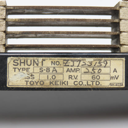 Toyo Keiki S-8 A 250A 60mV Shunt
