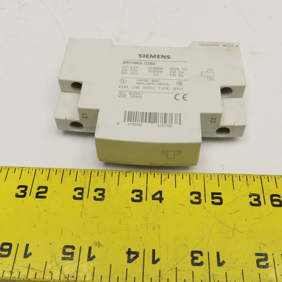 Siemens 3RV1902-0DB0 Shunt Release 20-70V 50/60Hz 20-70VDC