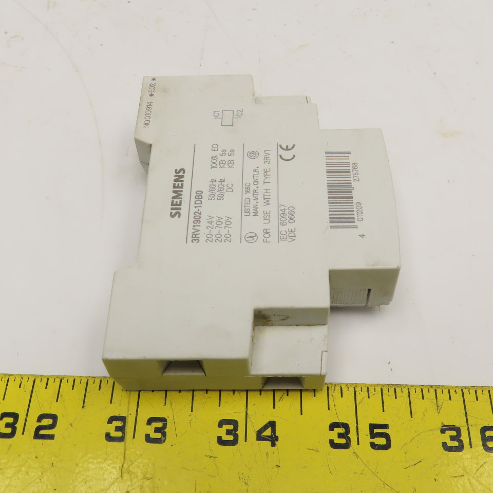 Siemens 3RV1902-0DB0 Shunt Release 20-70V 50/60Hz 20-70VDC