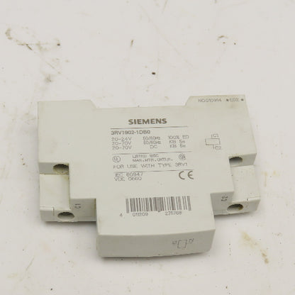 Siemens 3RV1902-0DB0 Shunt Release 20-70V 50/60Hz 20-70VDC