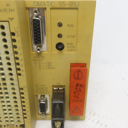 Siemens 6ES5 103-8MA04 Simatic S5-95U CPU  Processor 24VDC Input 1A
