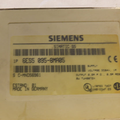 Siemens 6ES5 103-8MA05 Simatic S5-95U CPU  Processor 24VDC Input 1A