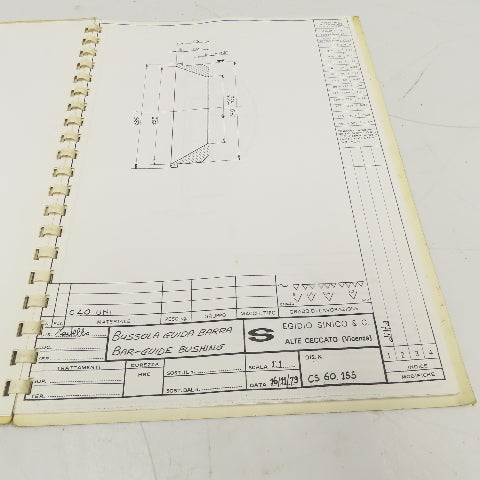 Sinico SIN-O-Matic TR110/2-350 Tooling Reference Manual 095/1029/N 1998