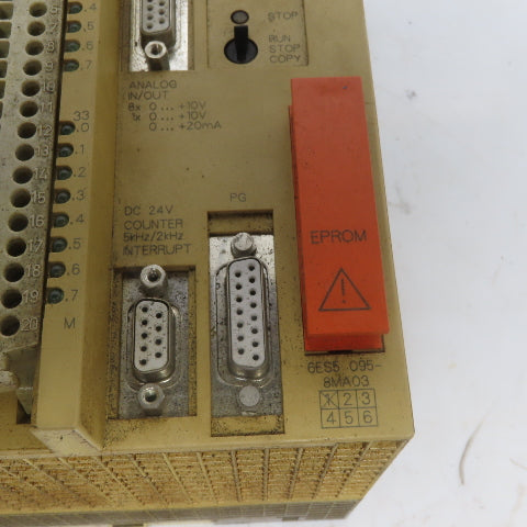 Siemens 6ES5 095-8MA03 Simatic S5-95U CPU Processor 24VDC Input 1A