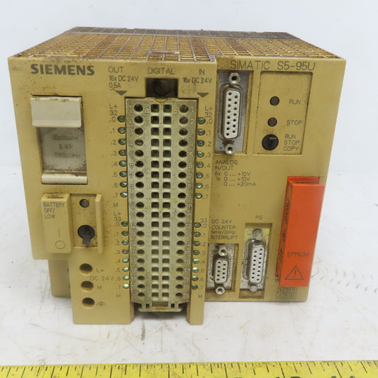 Siemens 6ES5 095-8MA03 Simatic S5-95U CPU Processor 24VDC Input 1A
