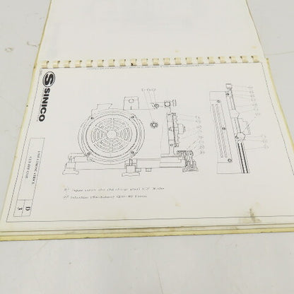 Sinico SIN-O-Matic TR110/2-350 Spare Parts Reference Manual 095/1029/N 1998