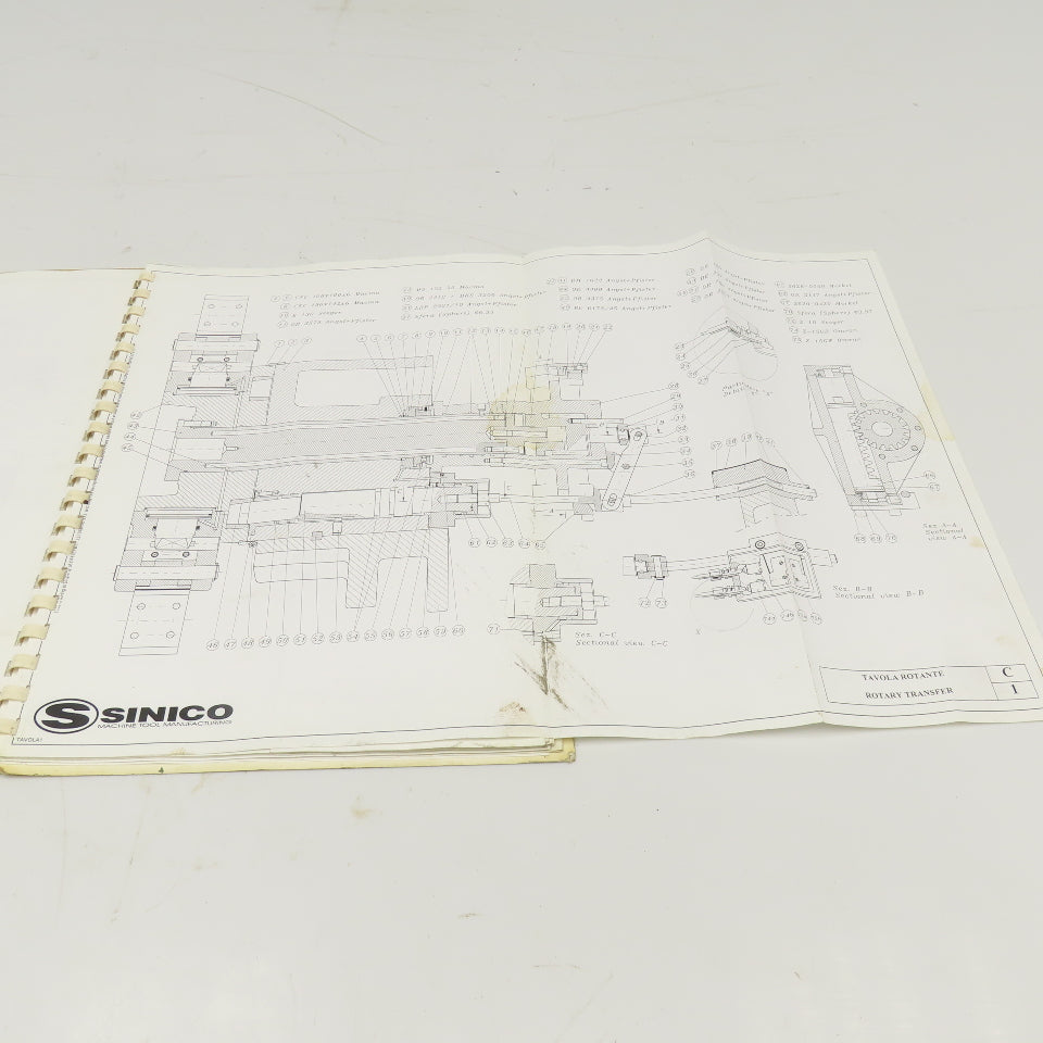 Sinico SIN-O-Matic TR110/2-350 Spare Parts Reference Manual 095/1029/N 1998