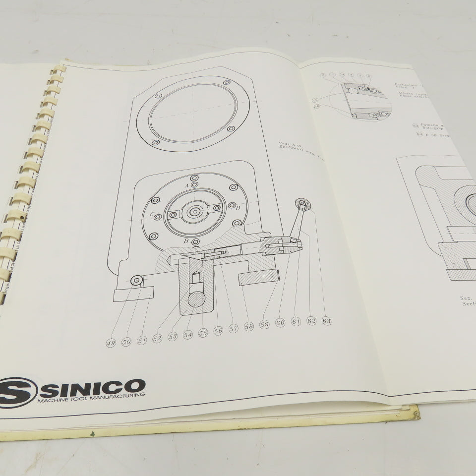 Sinico SIN-O-Matic TR110/2-350 Spare Parts Reference Manual 095/1029/N 1998