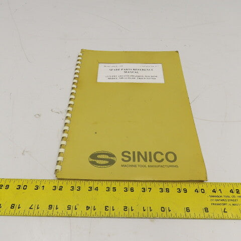 Sinico SIN-O-Matic TR60/4-350-MD Spare Parts Reference Manual 085/1018/MD 1997