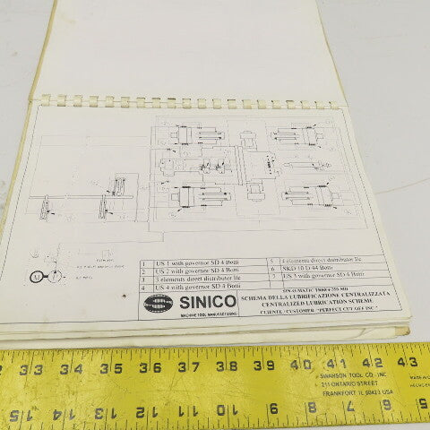 Sinico SIN-O-Matic TR60/4-350-MD Spare Parts Reference Manual 085/1018/MD 1997