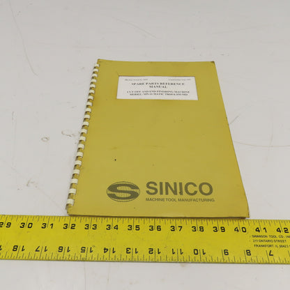 Sinico SIN-O-Matic TR60/4-350-MD Spare Parts Reference Manual 085/1018/MD 1997
