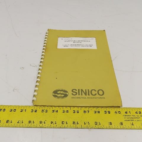 Sinico SIN-O-Matic TR60/4-350-MD Spare Parts Reference Manual 085/1018/MD 1997