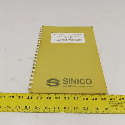 Sinico SIN-O-Matic TR60/4-350-MD Spare Parts Reference Manual 085/1018/MD 1997