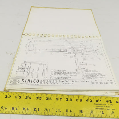 Sinico SIN-O-Matic TR60/4-350-MD Spare Parts Reference Manual 085/1018/MD 1997