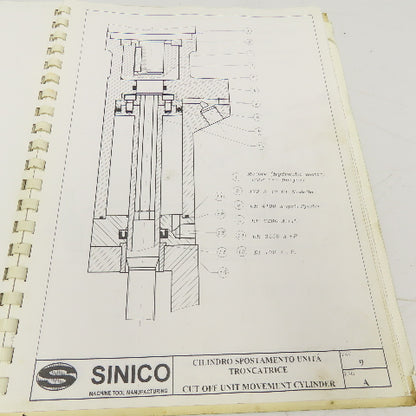 Sinico SIN-O-Matic TR60/4-350-MD Spare Parts Reference Manual 085/1018/MD 1997
